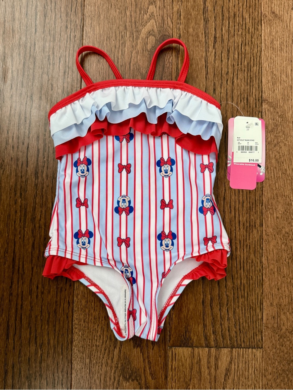 Toddler Girls' Minnie Mouse Ruffle Swim